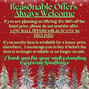 Don't Like The Price? Reasonable Offers Are Always Considered or Countered